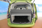 Preview: VanEssa Schlafsystem Doppelbett VW Caddy 5 Ford Tourneo Connect 3 Packzustand im Fahrzeug